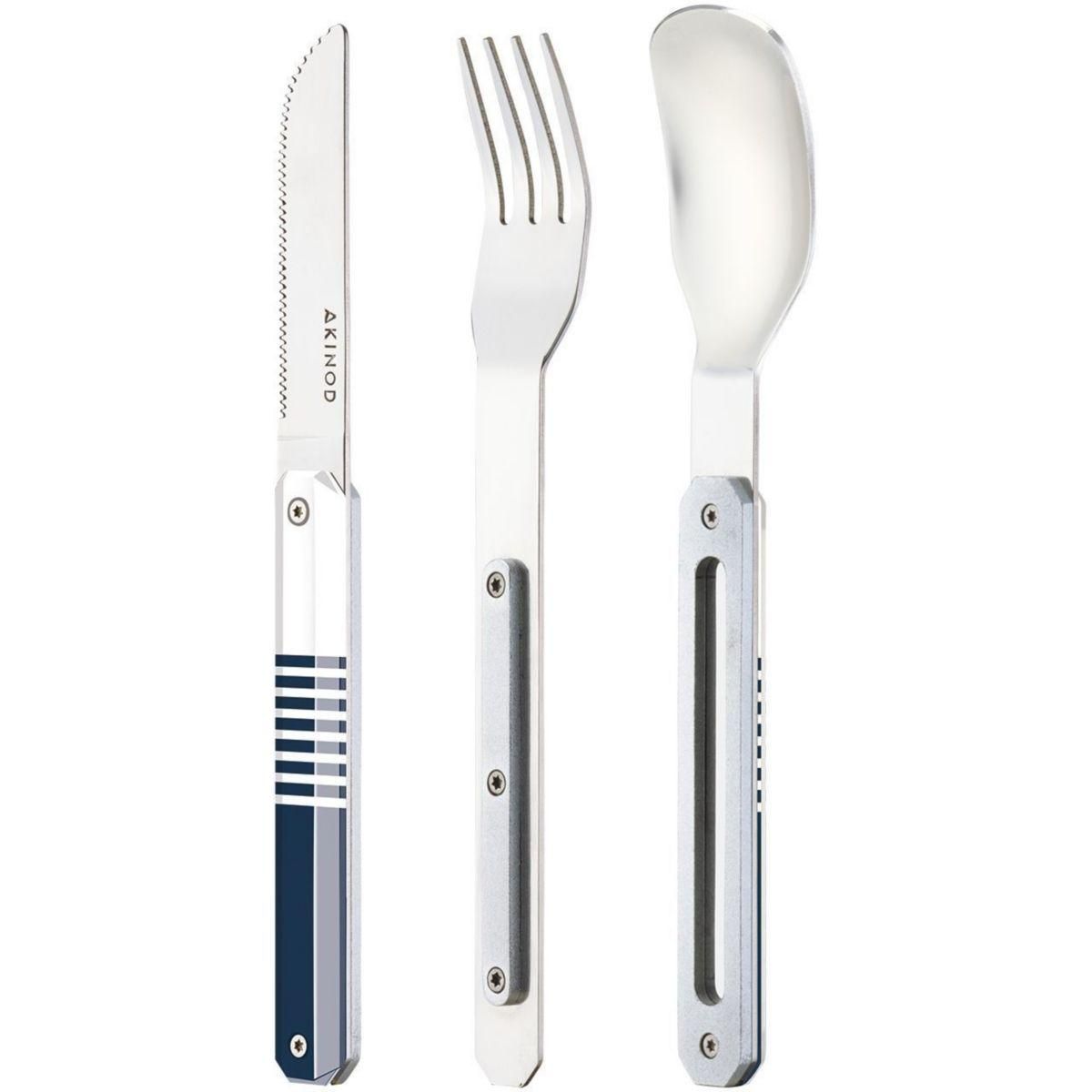 AKINOD Couverts 3 couverts droits 12h34 mariniere bleue