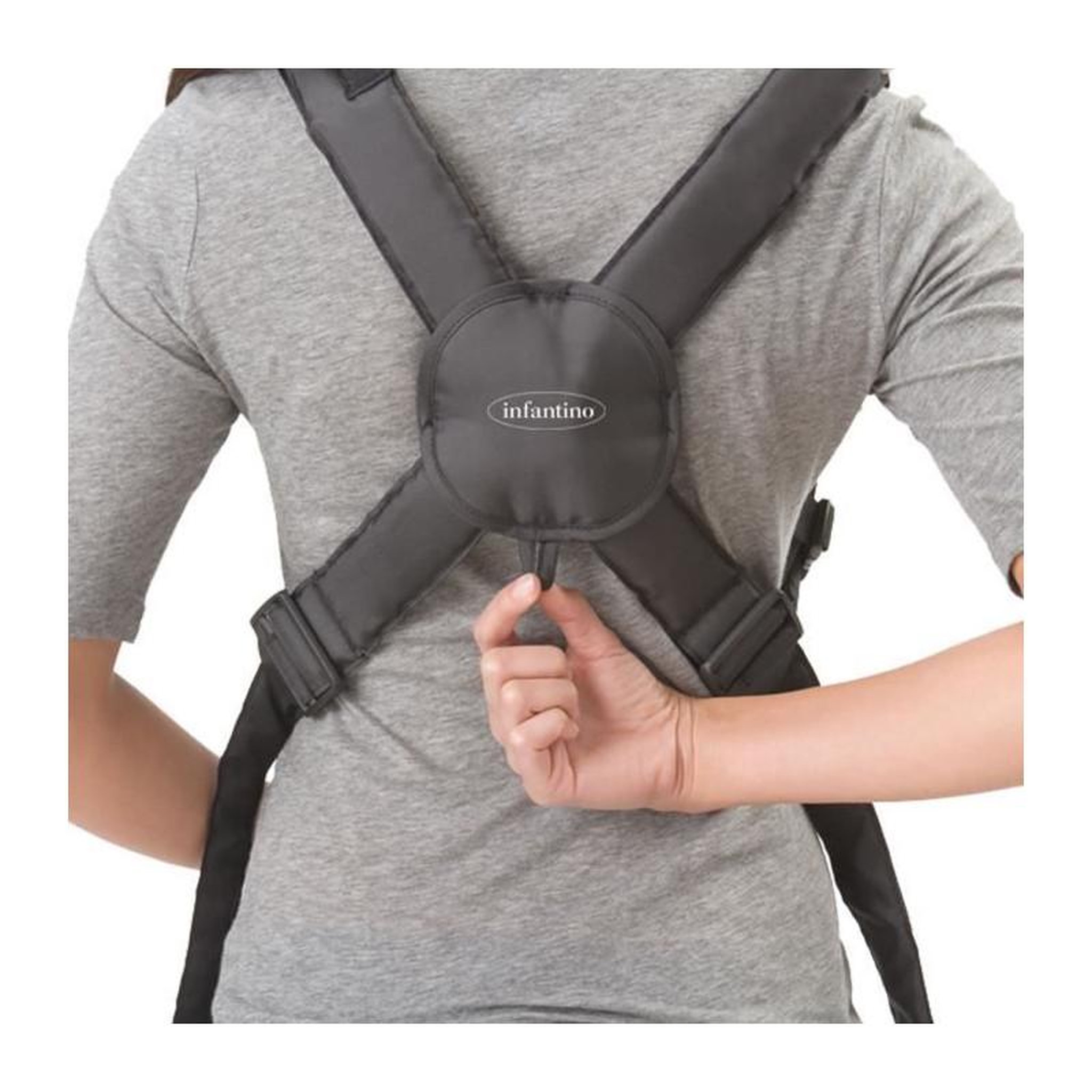 Voir la diapositive 4 : INFANTINO Porte-Bébé INFANTINO - Swift - Ergonomique - Noir/Bleu - Pour Bébé de 0 a 24 mois