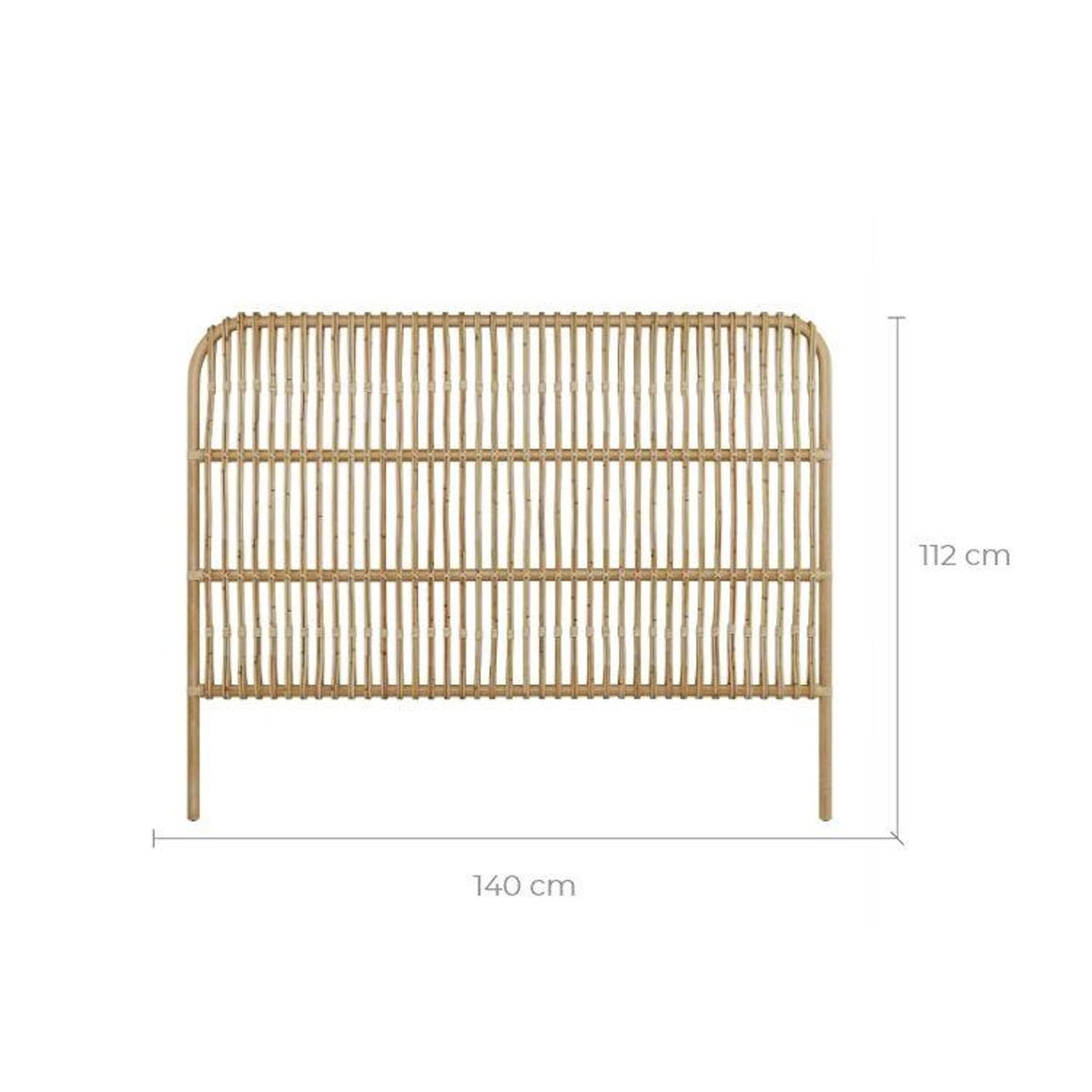 Rendez vous déco Tête de lit en rotin naturel 140 cm-Morphée