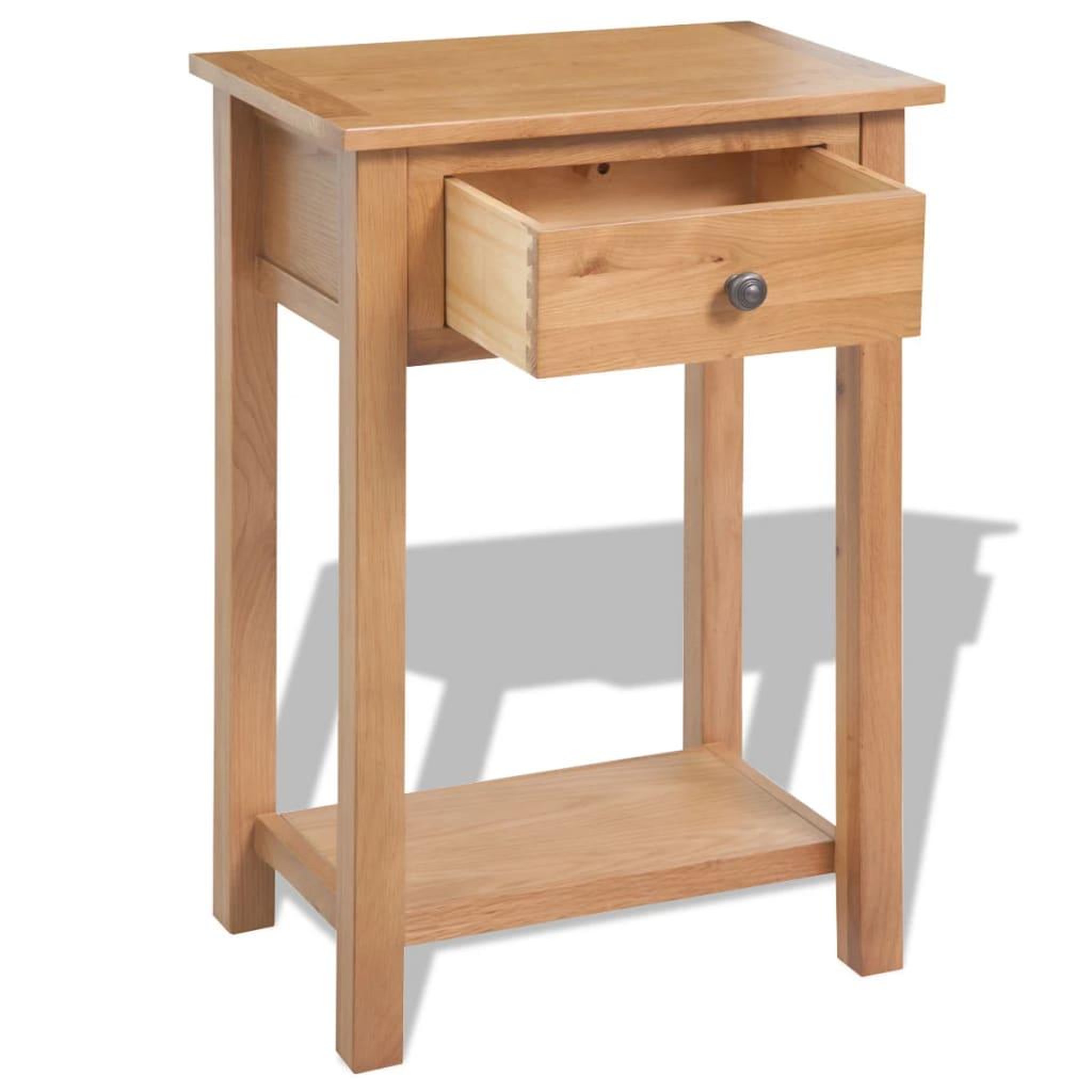 Voir la diapositive 4 : VIDAXL Table console 50 x 32 x 75 cm bois de chene massif