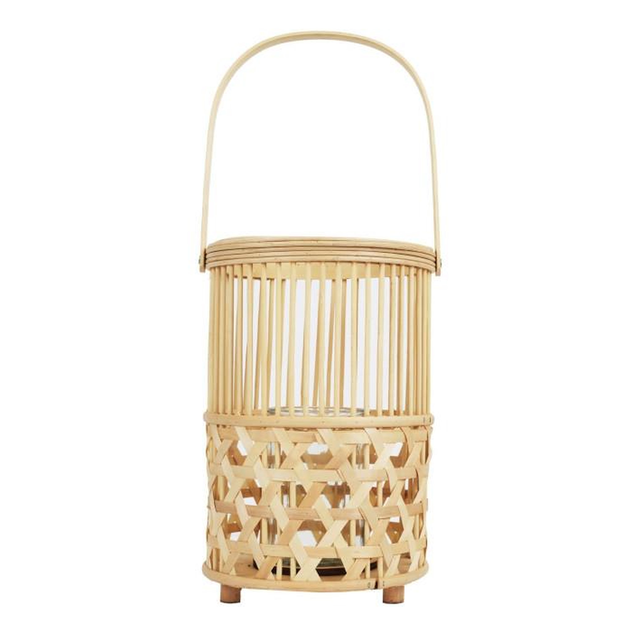 Paris Prix Lanterne en Bambou  Anse Tressée  55cm Naturel