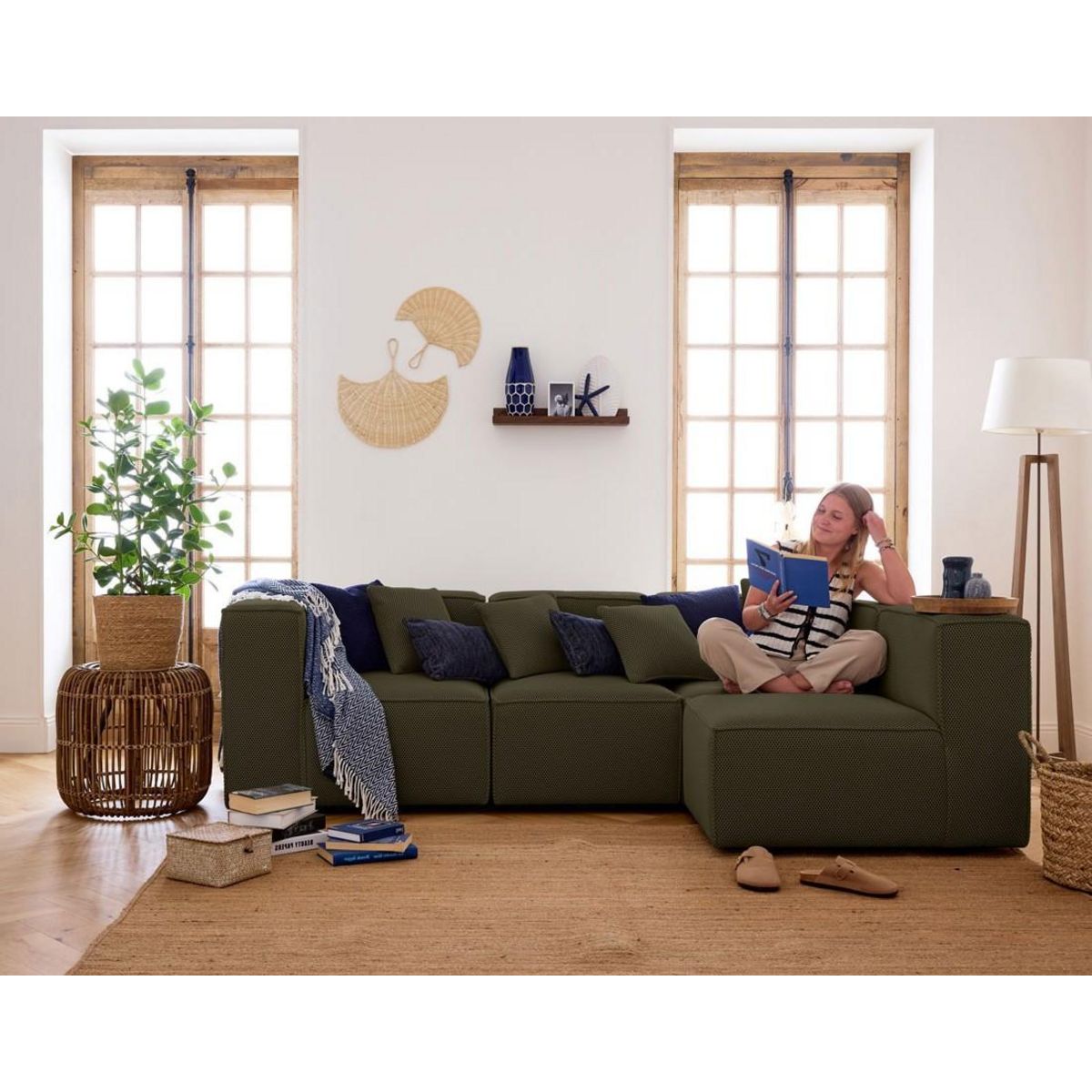 LISA DESIGN Arty - module d'assise sans accoudoirs - en tissu mailles 3d