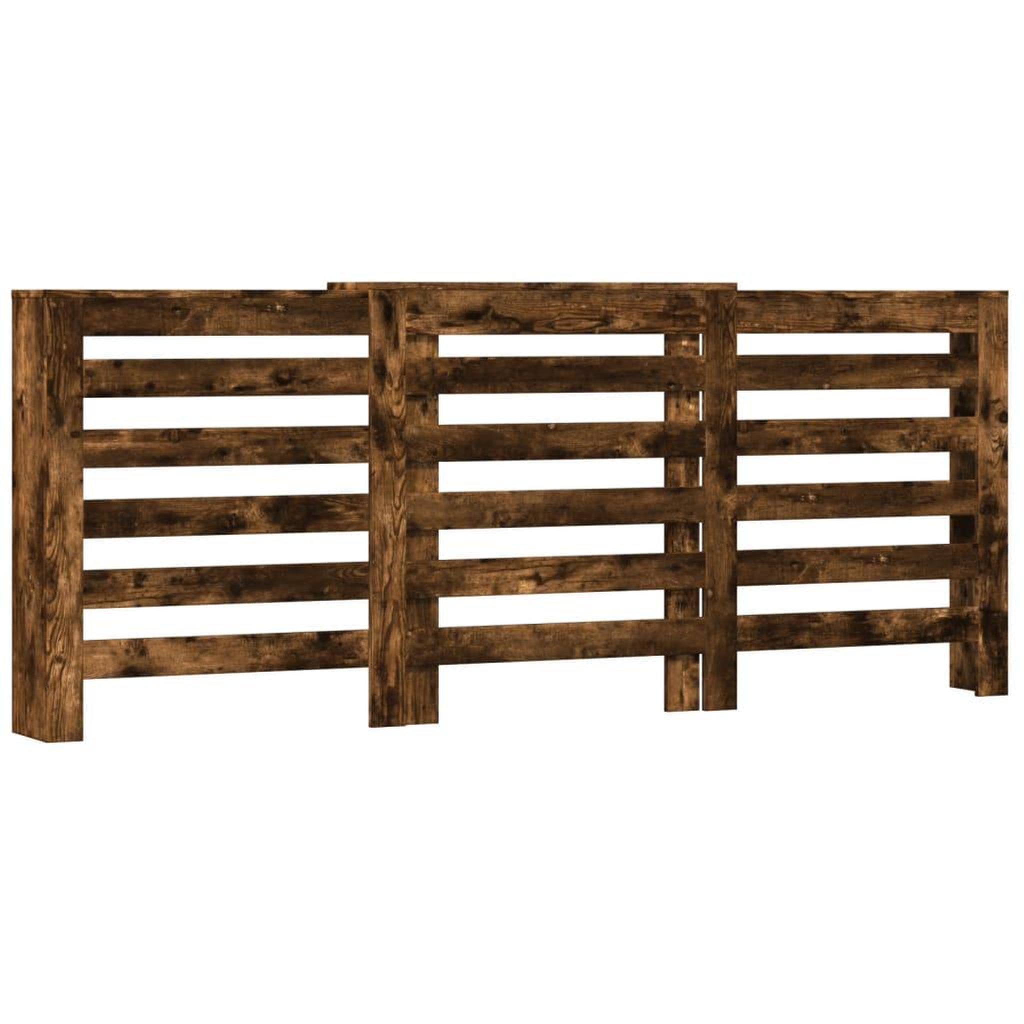Voir la diapositive 2 : VIDAXL Cache-radiateur chene fume 205x21,5x83,5 cm bois d'ingenierie