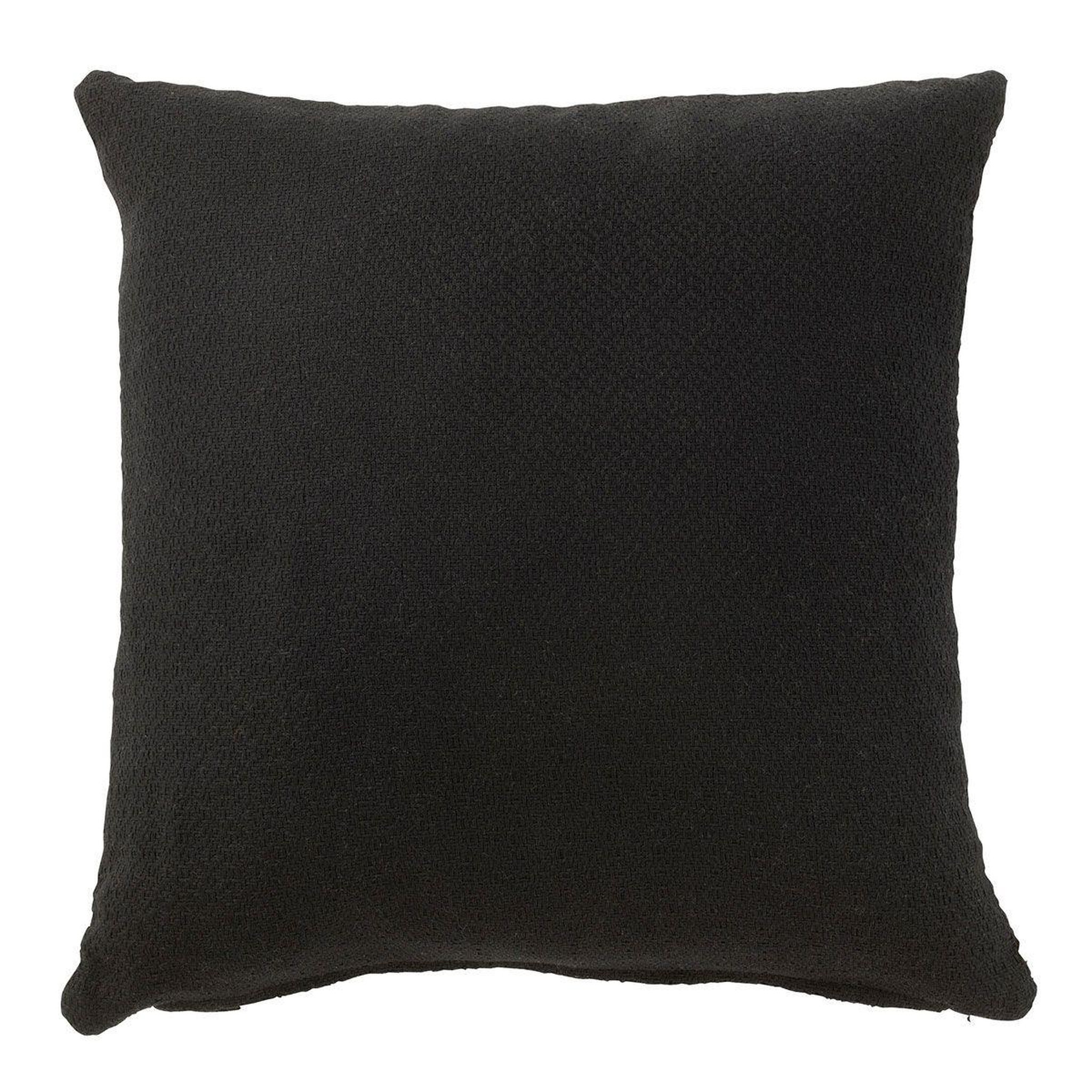 Voir la diapositive 2 : J-LINE Coussin déco imprimé  ligne  43x43cm noir