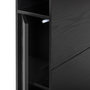 Voir la diapositive 5 : VS VENTA-STOCK Tête de lit Zeus 145 cm avec rangements noirs, 2 portes 9 trous