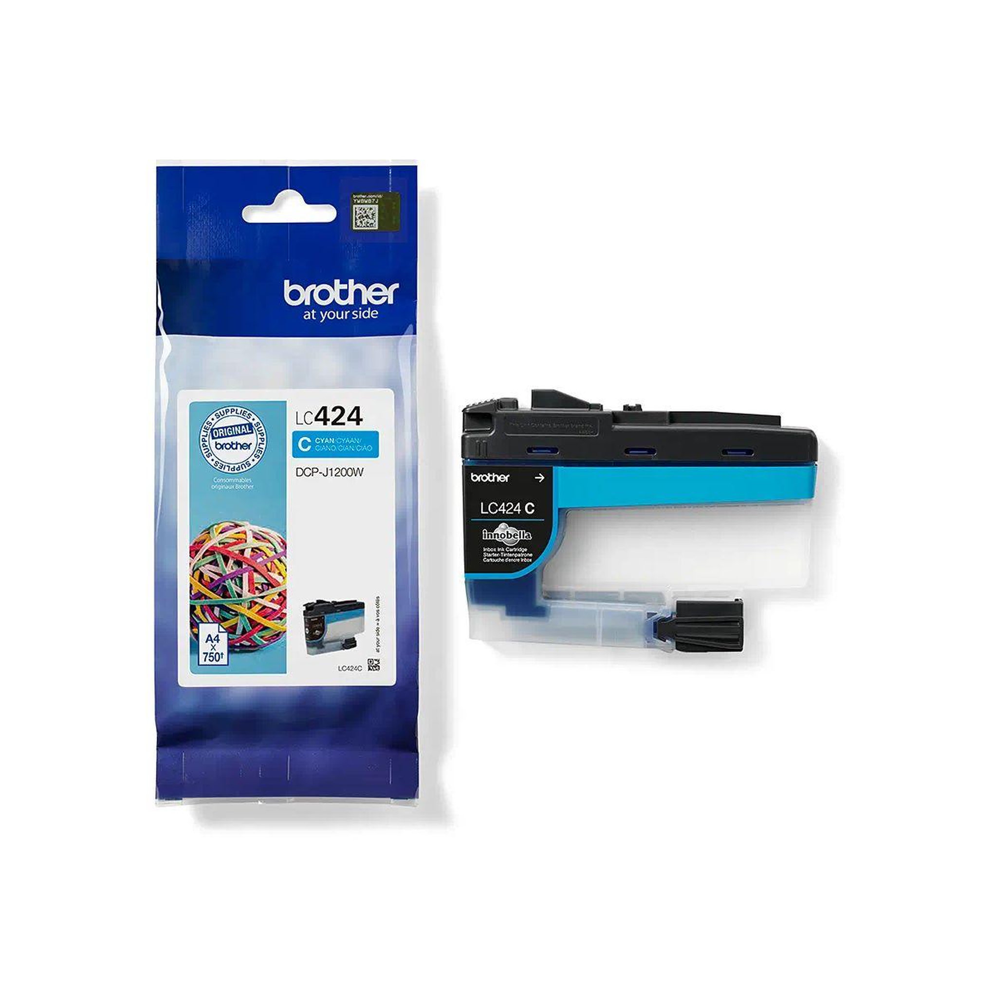 Voir la diapositive 2 : Brother Cartouche d'encre cyan lc424