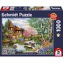 Schmidt Puzzle 1000 pièces : Maison au bord du lac