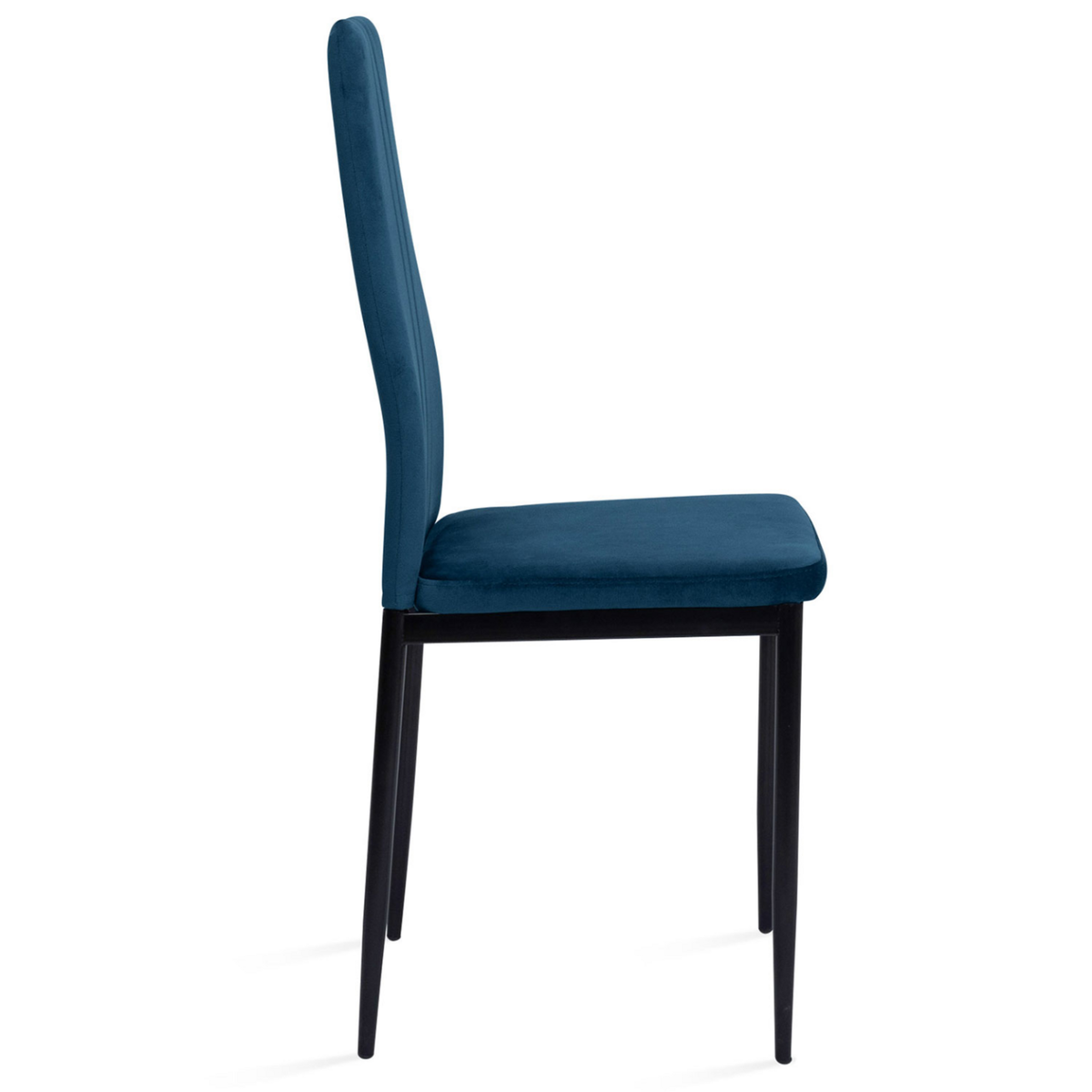 ID MARKET Lot de 6 chaises JULIA en velours bleu pour salle à manger