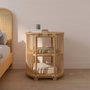 Voir la diapositive 2 : MAISON PAVANE Table d'appoint 2 étagères en rotin naturel-Marthe