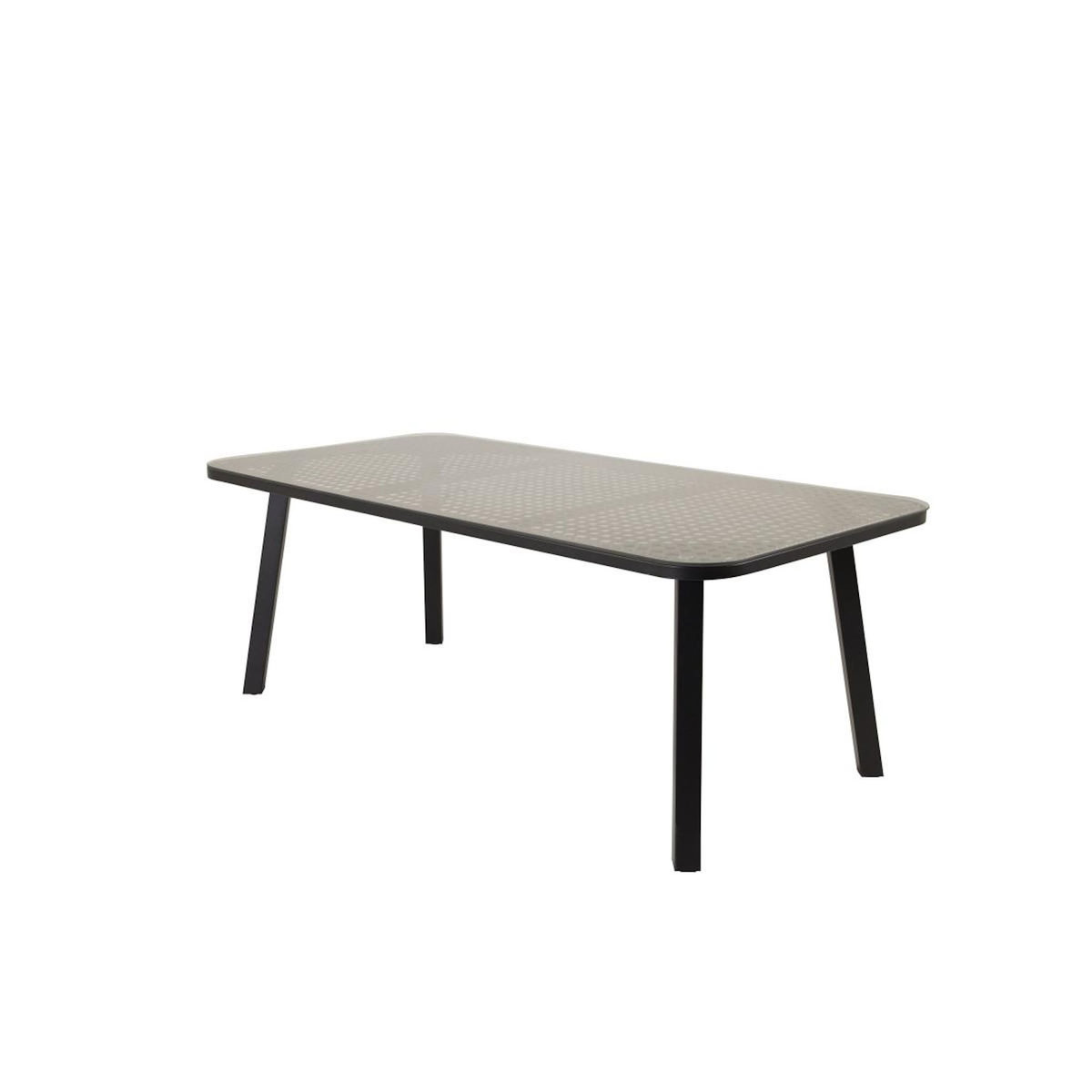 Paris Prix Table de Jardin en Verre  Paola  200cm Noir & Marron