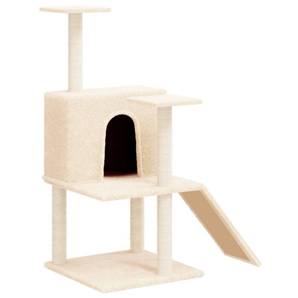 VIDAXL Arbre a chat avec griffoirs en sisal Creme 109 cm
