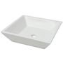 Voir la diapositive 2 : VIDAXL Lavabo carree Ceramique Blanc 41,5 x 41,5 x 12 cm