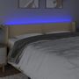 Voir la diapositive 4 : VIDAXL Tete de lit a LED Creme 183x16x78/88 cm Tissu
