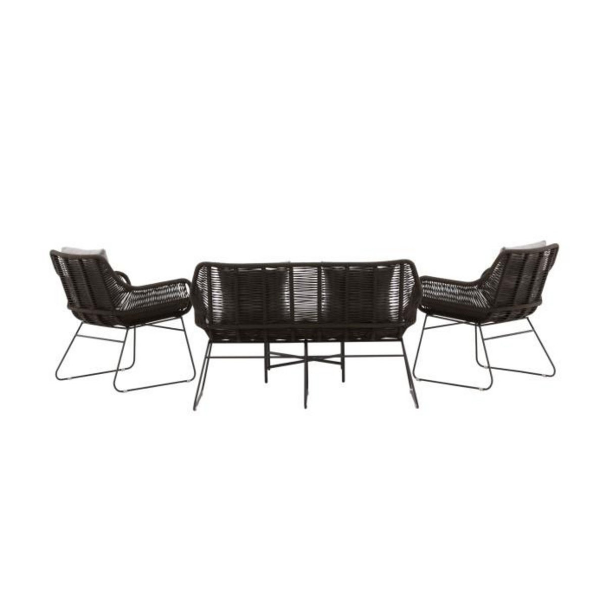 Paris Prix Salon de Jardin  Davao  133cm Marron & Gris