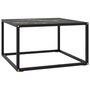 Voir la diapositive 1 : VIDAXL Table basse Noir avec verre marbre noir 60x60x35 cm