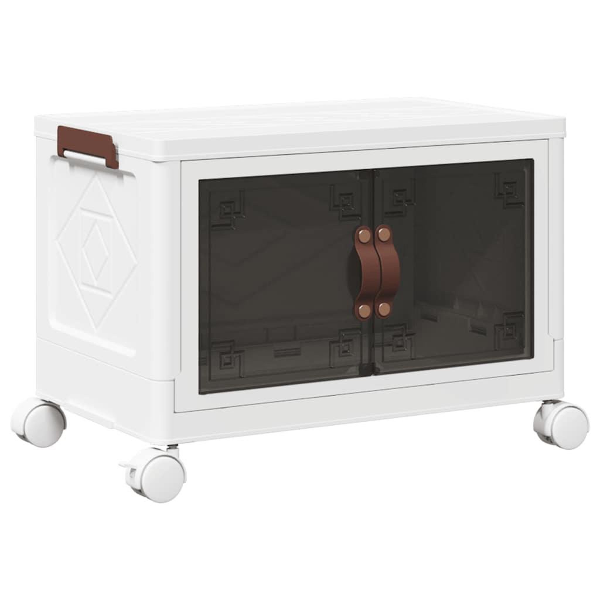 Voir la diapositive 2 : VIDAXL Boîte de rangement empilable avec roues 28 L 48,5x29,5x33 cm