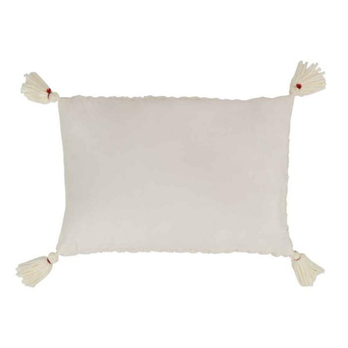 Paris Prix Coussin Déco à Franges  Crochet  40x60cm Blanc