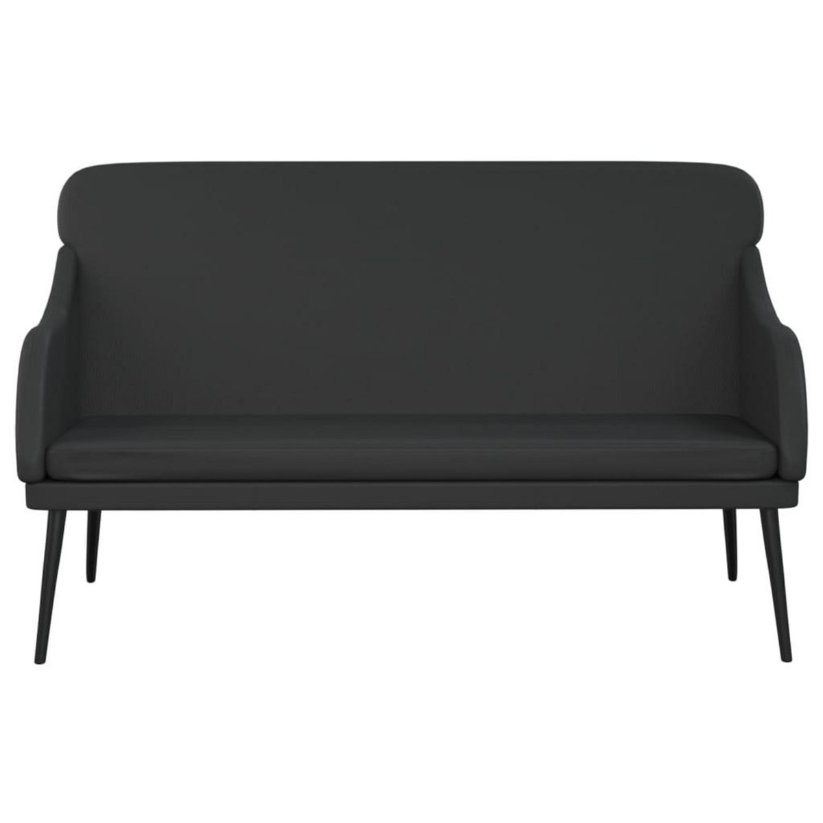 VIDAXL Banc Noir 110x76x80 cm Similicuir