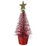 ATMOSPHERA Sapin de Table à Poser  Soir de Noël  15cm Rouge