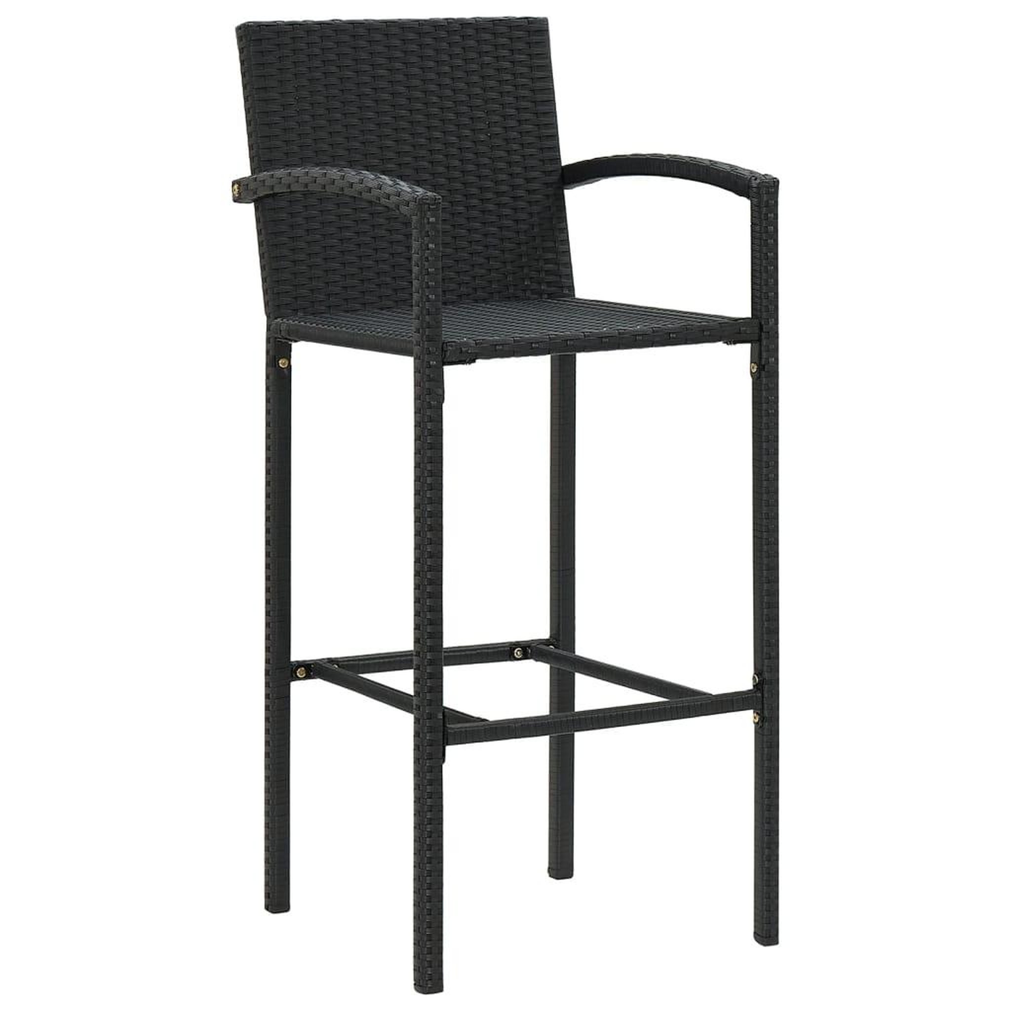 Voir la diapositive 4 : VIDAXL Ensemble de bar de jardin 5 pcs noir bois massif acacia rotin
