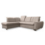 Voir la diapositive 6 : BEST MOBILIER Paul - canapé d'angle gauche - 5 places - convertible avec coffre et têtières - en tissu