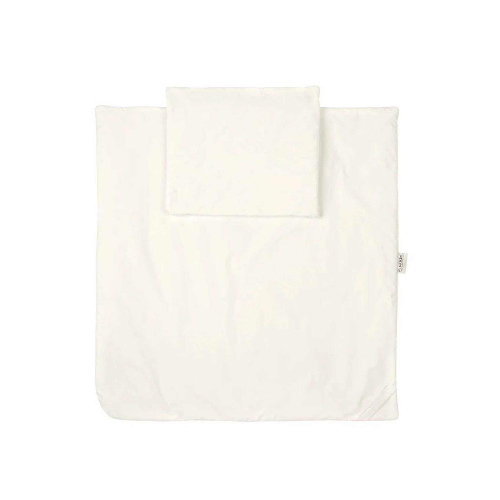 WALDIN Parure 2 en 1 couette et lange d'emmaillotage 75 × 75 cm - écru uni