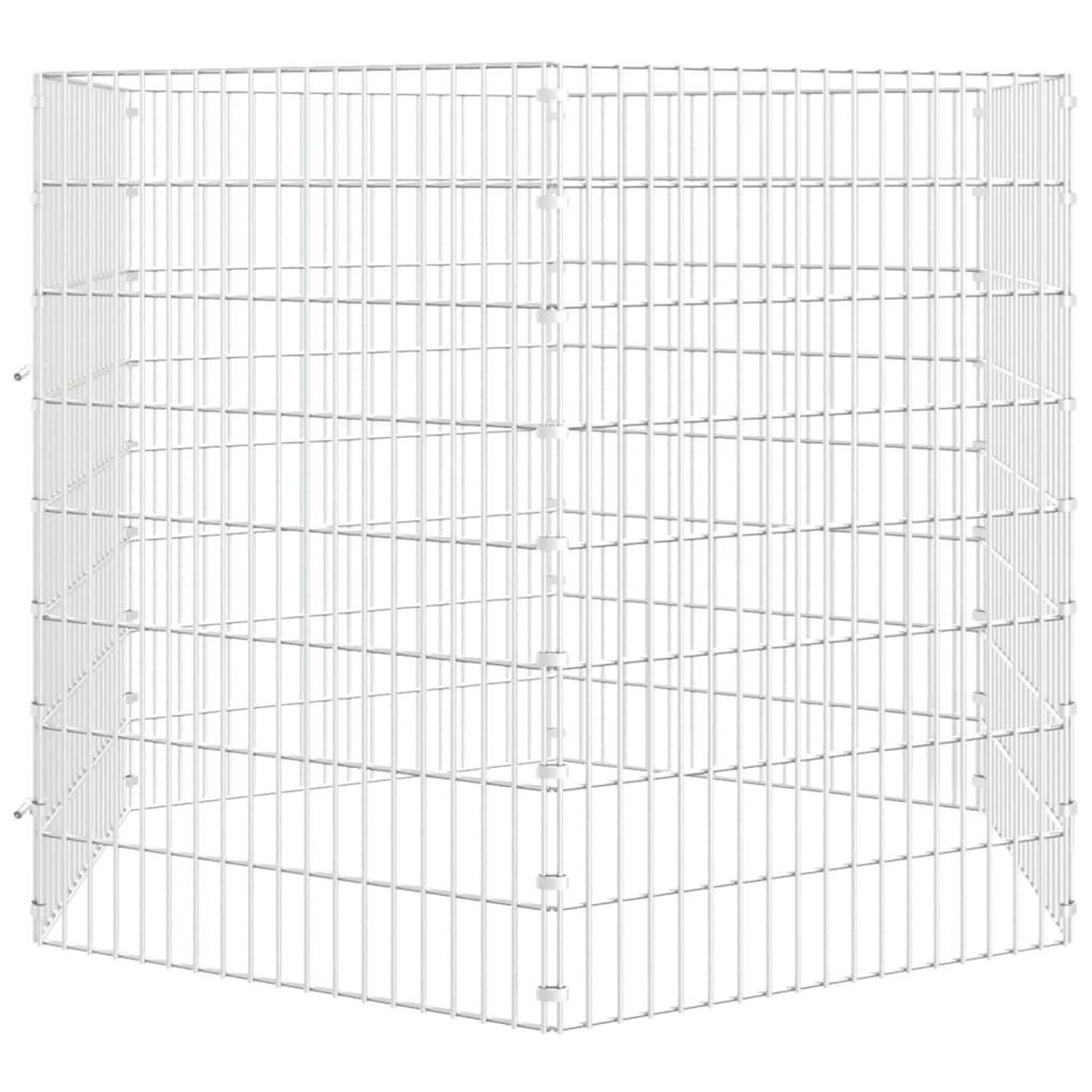 Voir la diapositive 3 : VIDAXL Enclos pour animaux en liberte 6 panneaux 54x80cm fer galvanise