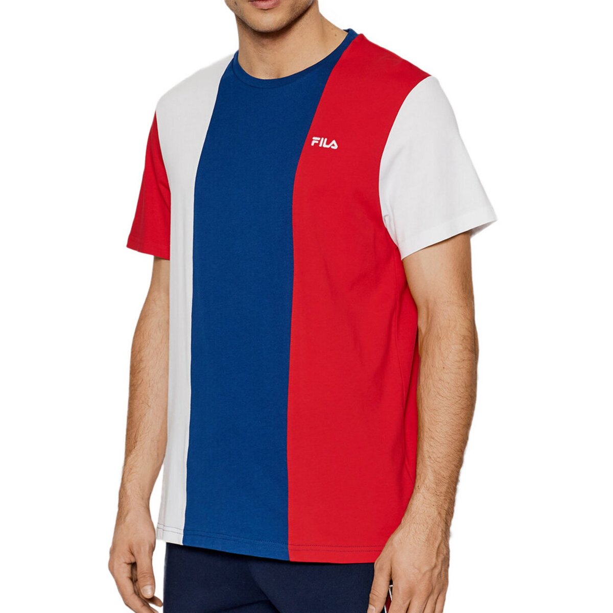 Tee shirt homme bleu cheap blanc rouge