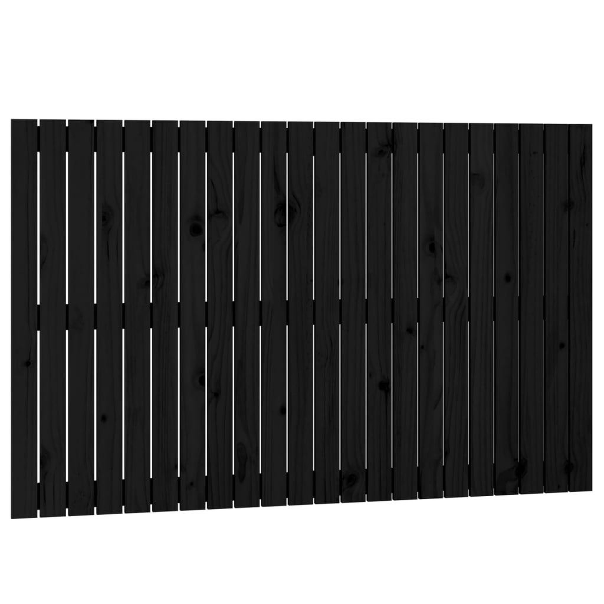 Voir la diapositive 2 : VIDAXL Tete de lit murale Noir 140x3x90 cm Bois massif de pin