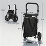 Voir la diapositive 3 : HOMCOM Chariot de courses pliable 3 en 1 sac à bandoulière 40L chariot transport poignée réglable compartiment isotherme alu noir