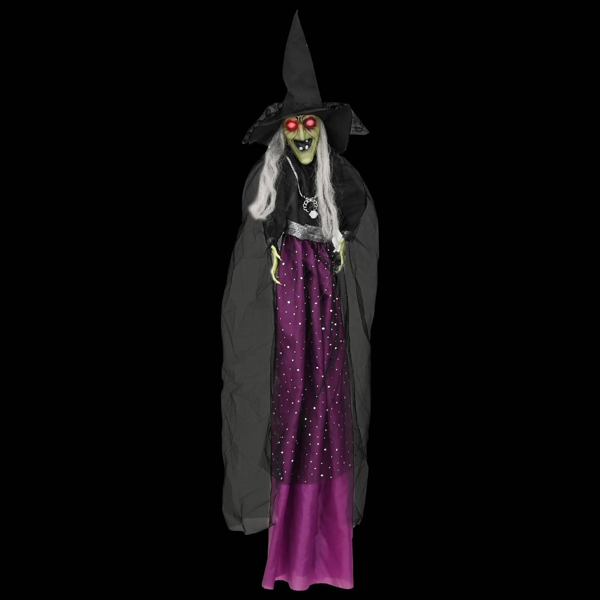 Voir la diapositive 5 : VIDAXL Sorciere suspendue d'Halloween SPOOKA Pourpre 30 x 133 cm