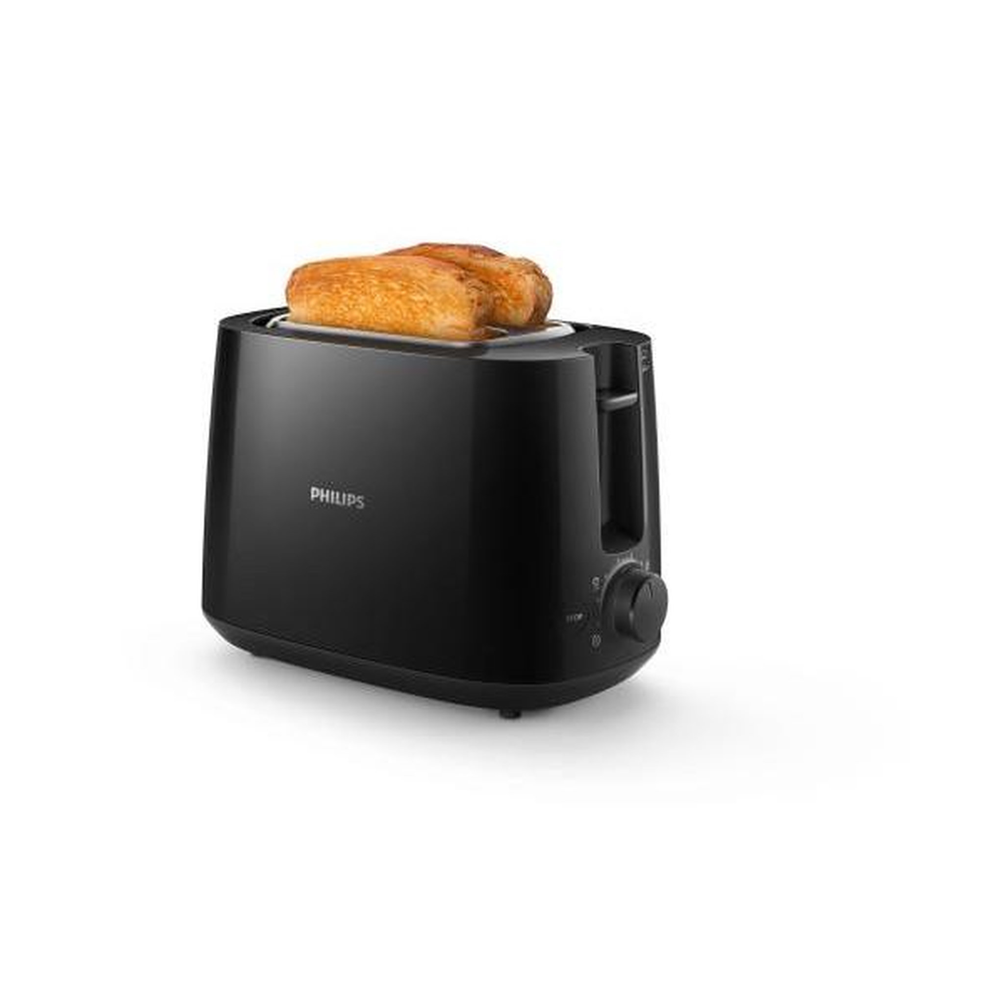 Philips Grille Pain - Toaster Electrique  - PHILIPS - HD2581/90 - 2 fentes larges - Noir