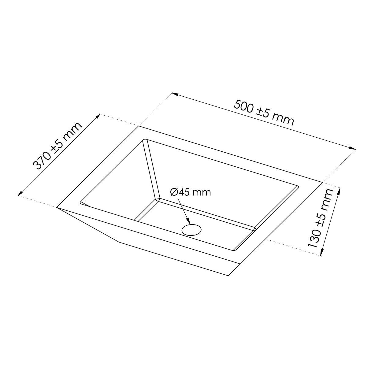 ONDEE TAMARA Vasque 50x37cm GRIS