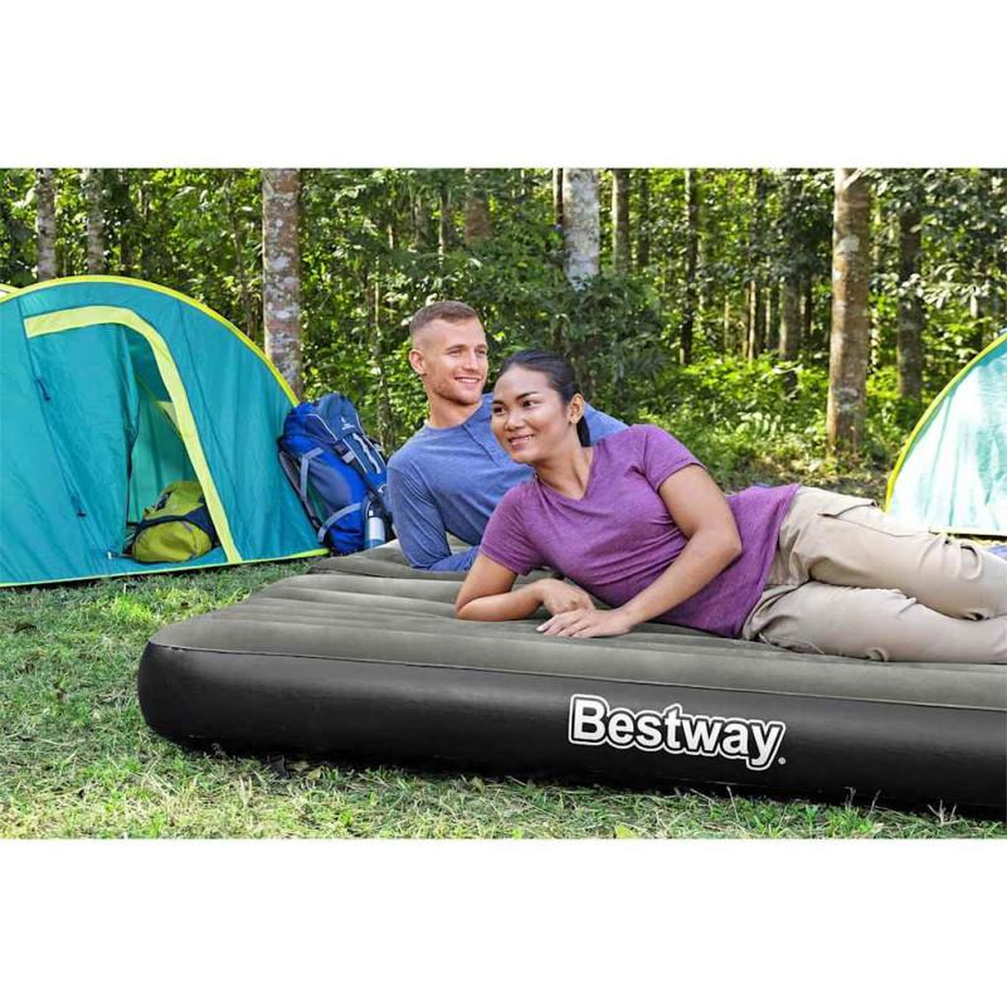 BESTWAY Bestway Lit gonflable 3 en 1 Noir et gris 188x99x25 cm