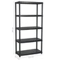 Voir la diapositive 6 : VIDAXL Etagere de rangement a 5 niveaux Noir 91,5x45,7x185cm Plastique