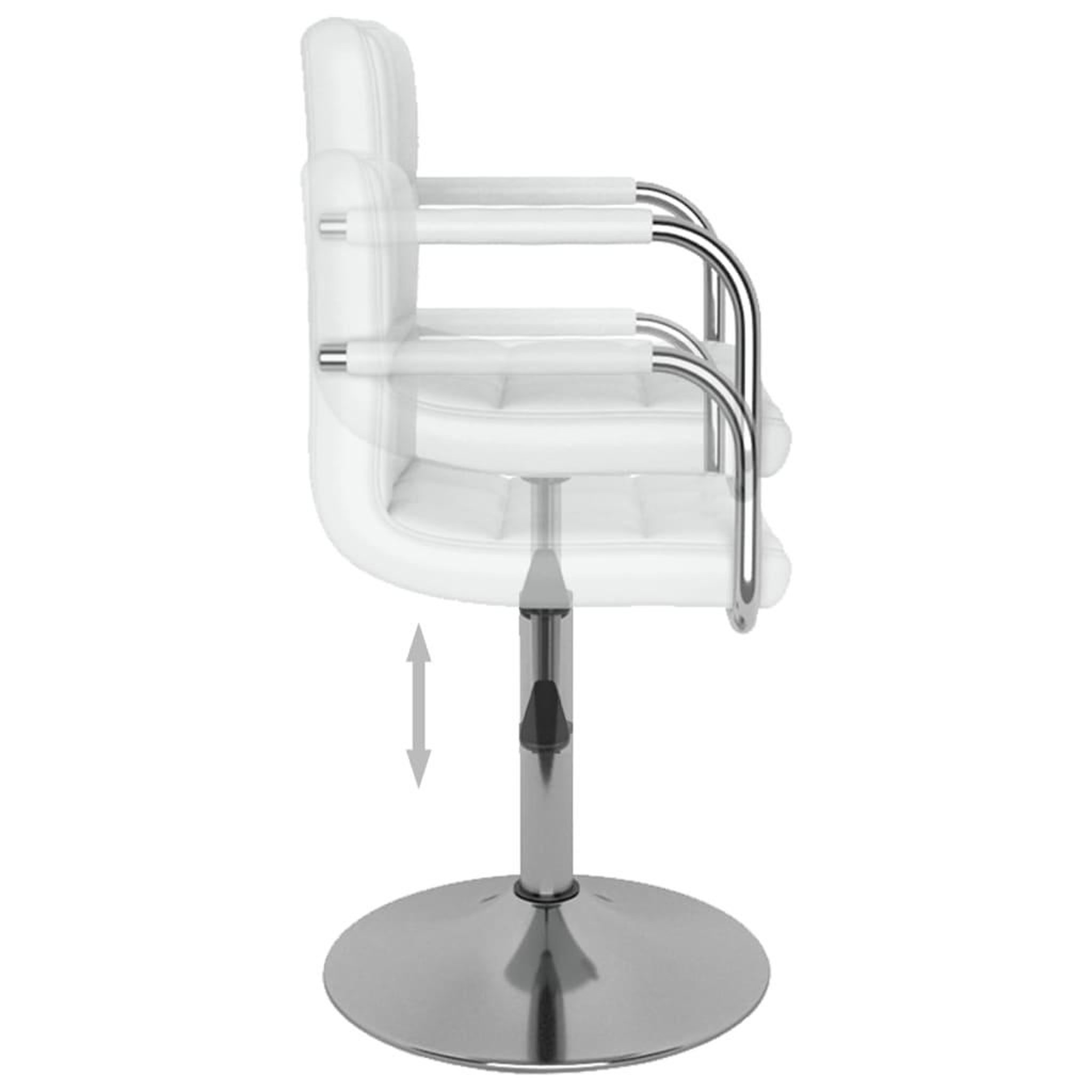 Voir la diapositive 5 : VIDAXL Chaise de salle a manger Blanc Similicuir