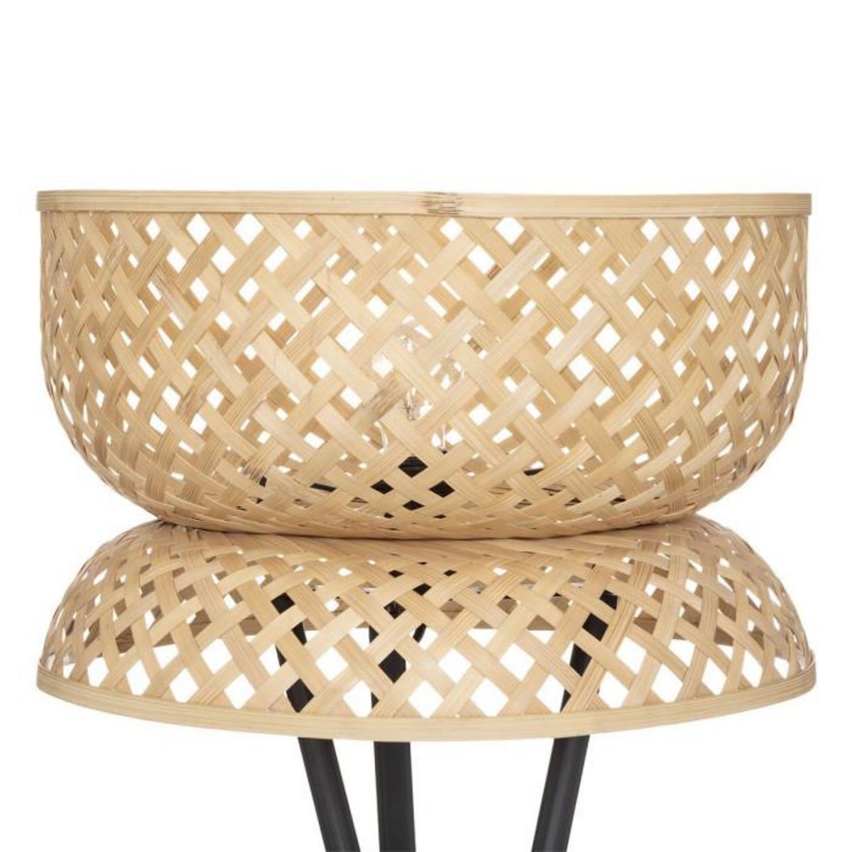 ATMOSPHERA Lampadaire Trépied en Bambou  Suny  145cm Noir