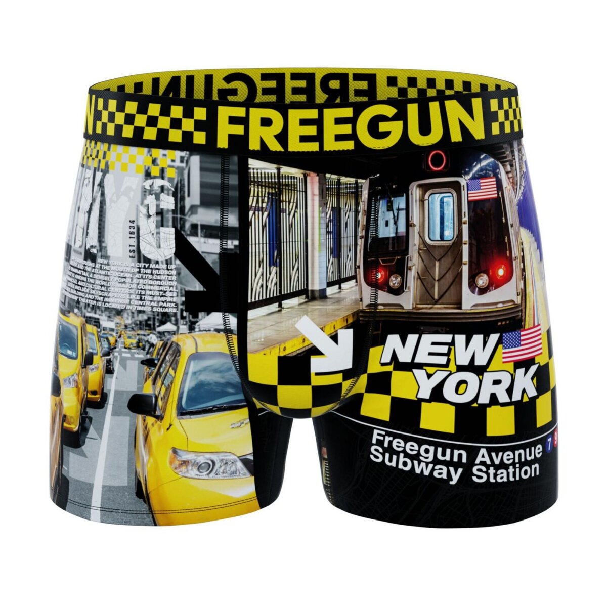 FREEGUN Lot de 3 boxers enfant American Vibes