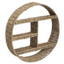 Voir la diapositive 1 : ATMOSPHERA Etagère murale ronde design roseau Seagrass - Diam. 58 cm - Beige