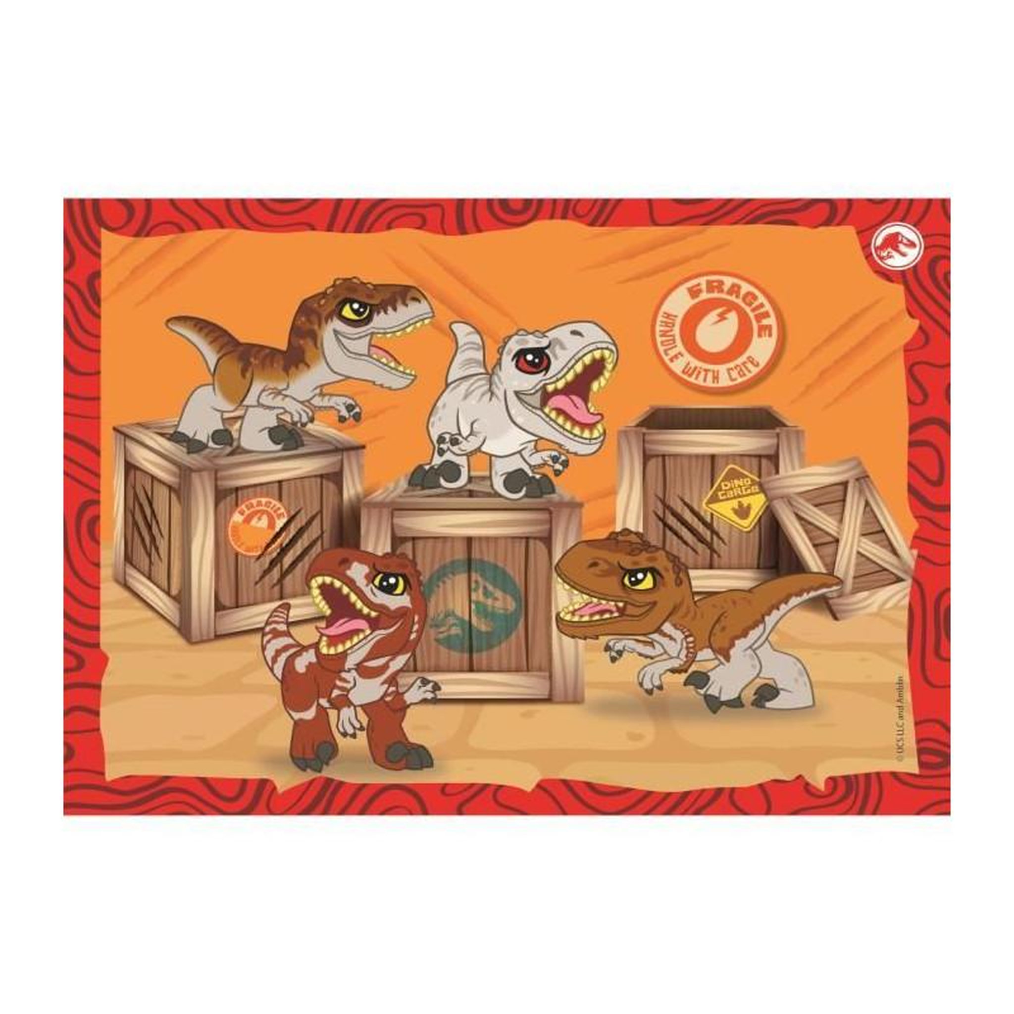 Voir la diapositive 3 : CLEMENTONI Puzzle enfant 4 en 1 – Jurassic World – Clementoni