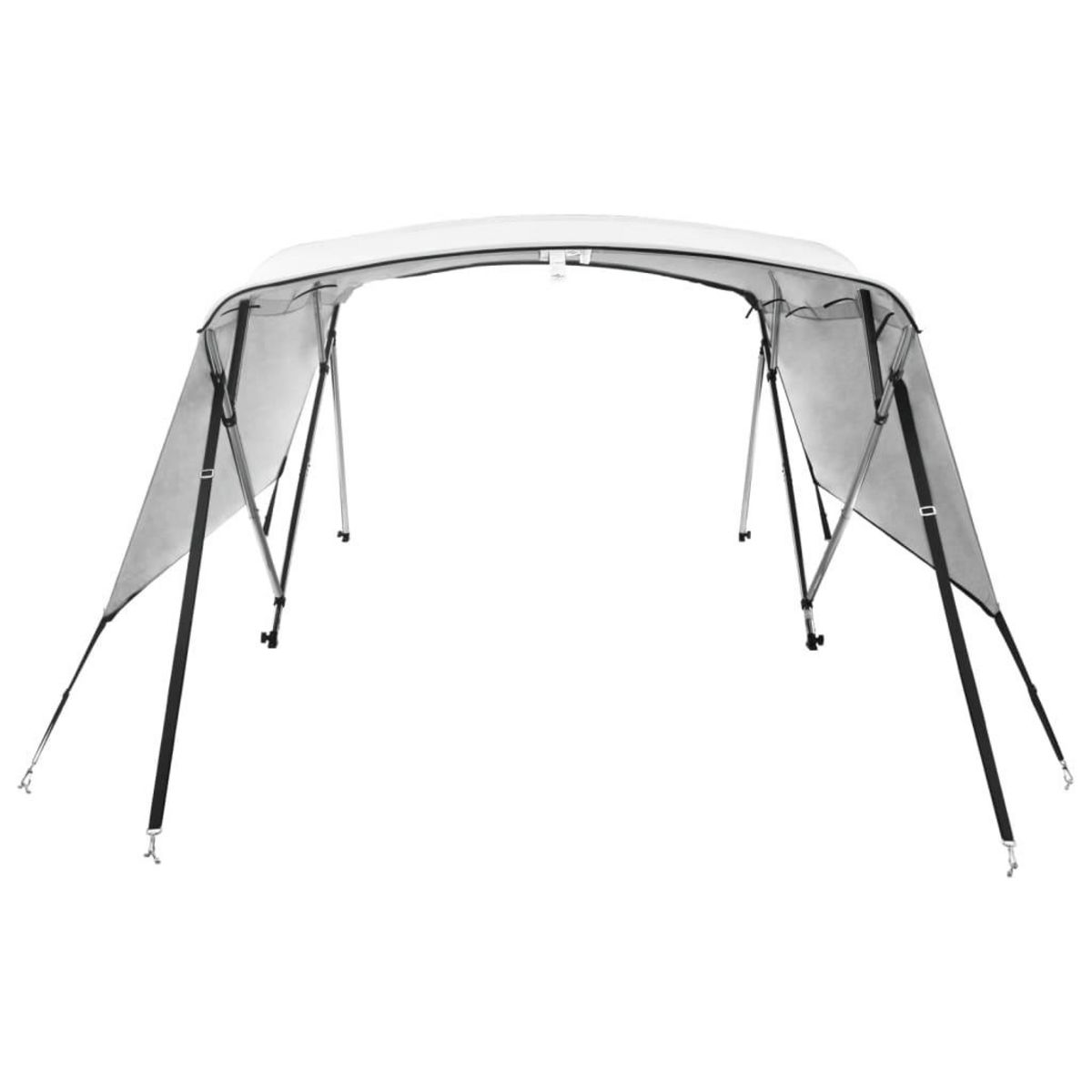 VIDAXL Toit bimini a 4 arceaux parois laterales 243x(200-213)x137 cm