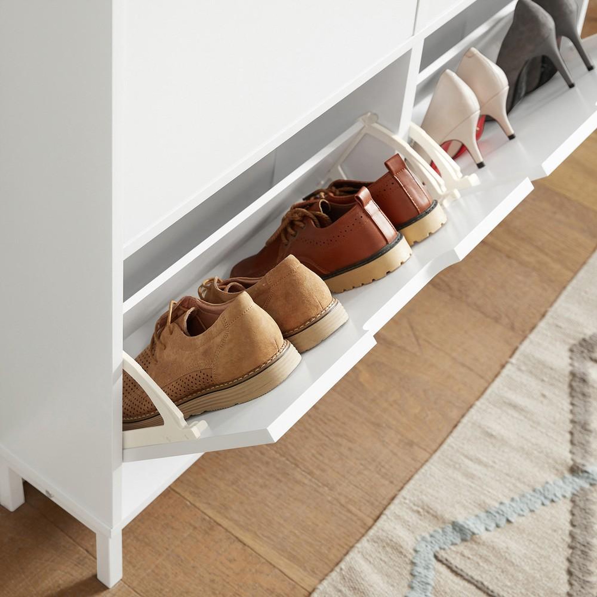 Voir la diapositive 6 : SOBUY SoBuy - Meuble À Chaussures 4 portes - Minimaliste - FSR100