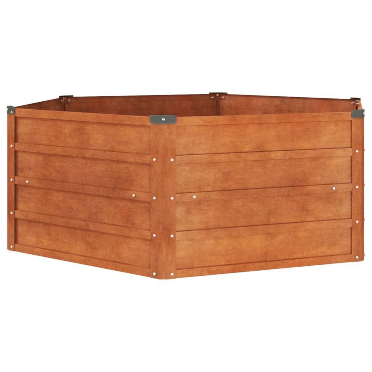 VIDAXL Lit sureleve de jardin rouille 129x129x45 cm acier corten