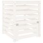 Voir la diapositive 2 : VIDAXL Composteur Blanc 63,5x63,5x77,5 cm Bois massif de pin