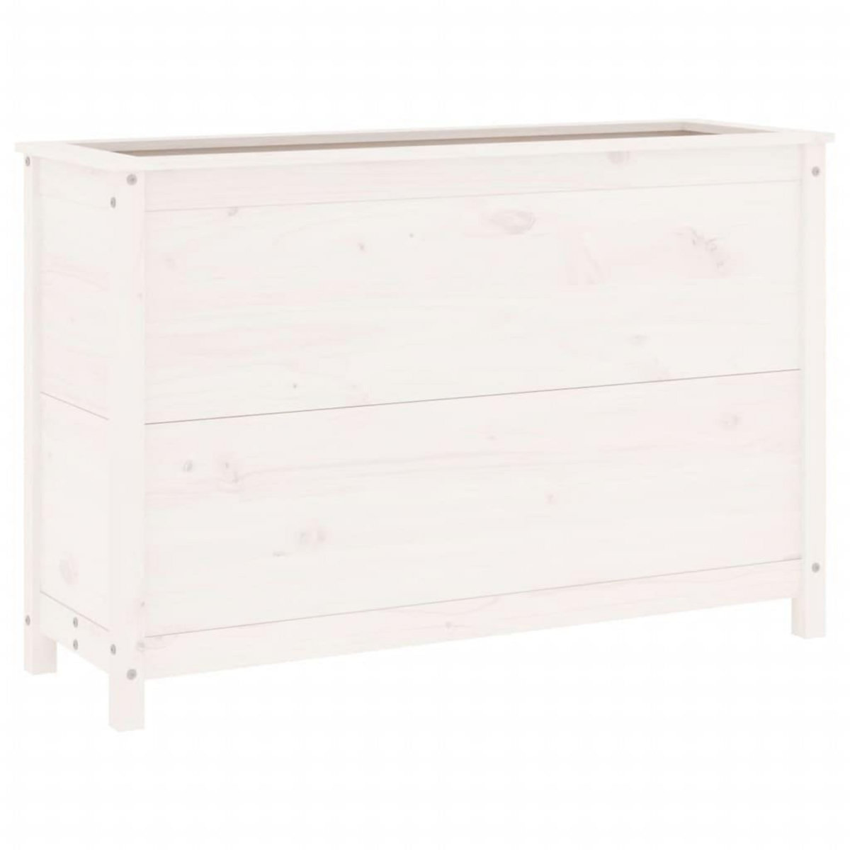 VIDAXL Lit sureleve de jardin blanc 119,5x40x78 cm bois de pin massif