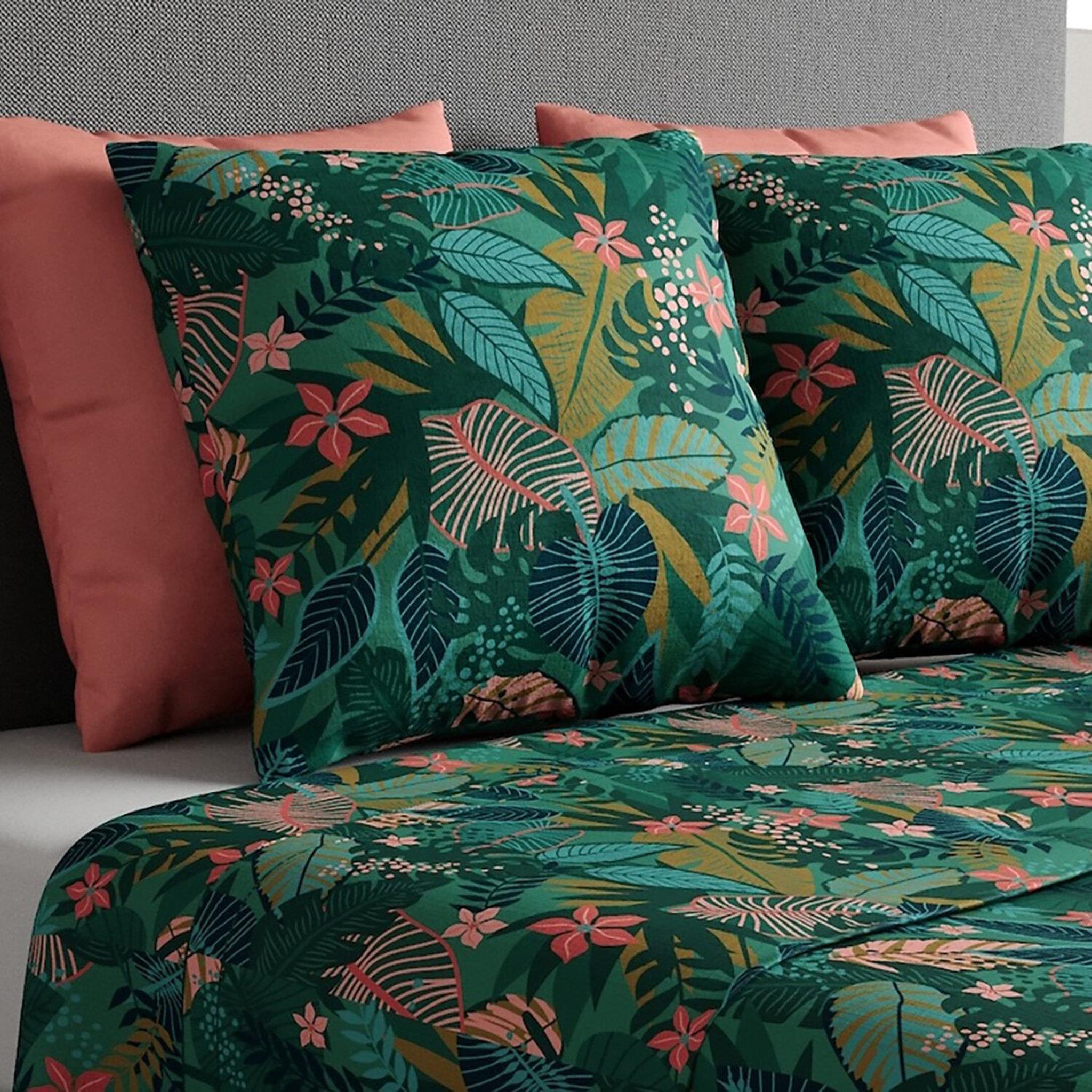 Voir la diapositive 3 : ATELIER DU COTON Parure de drap 100% coton 57fils zania