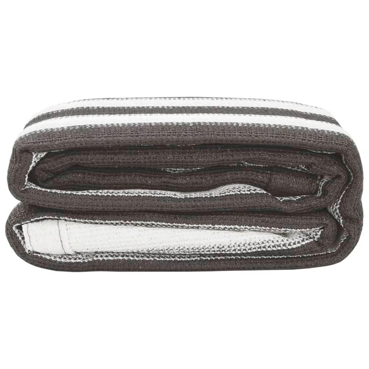 VIDAXL Tapis de tente anthracite et blanc 400x400 cm PEHD