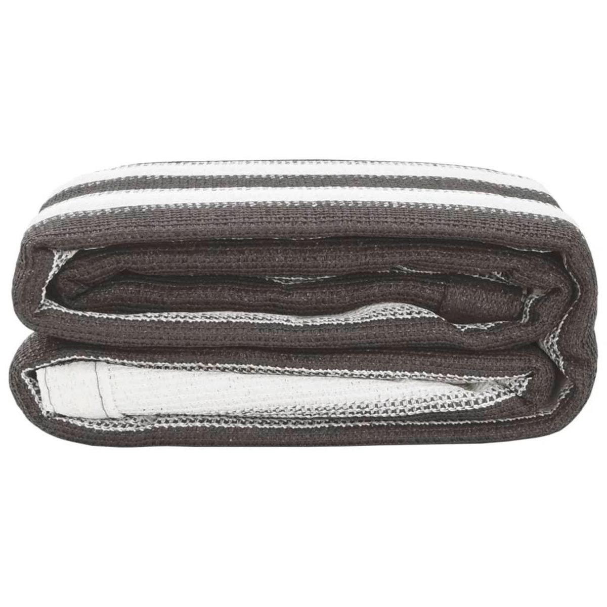 VIDAXL Tapis de tente anthracite et blanc 400x400 cm PEHD