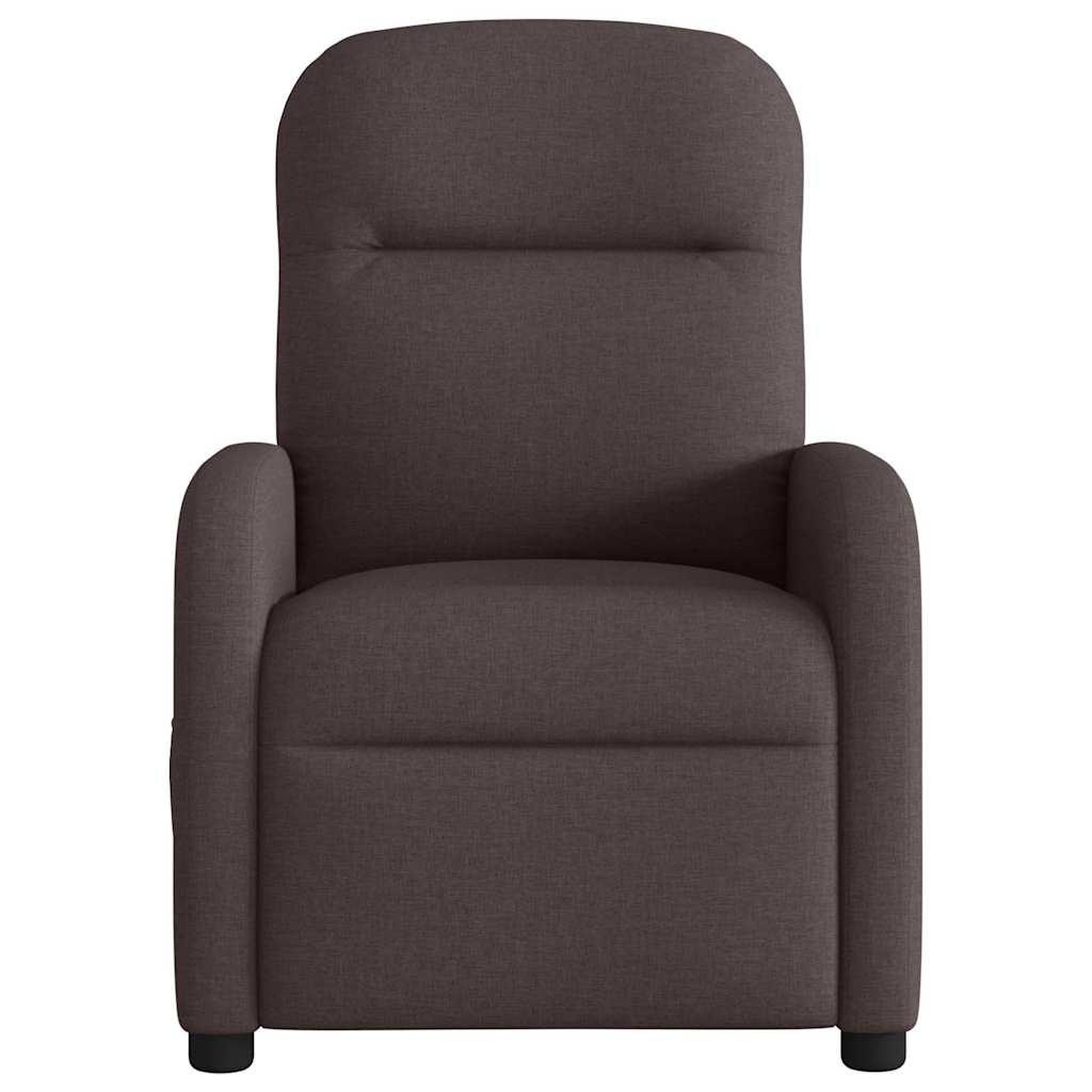 Voir la diapositive 3 : VIDAXL Fauteuil de massage inclinable Marron fonce Tissu