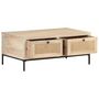 Voir la diapositive 3 : VIDAXL Table basse 90x50x37 cm Bois de manguier et canne naturelle